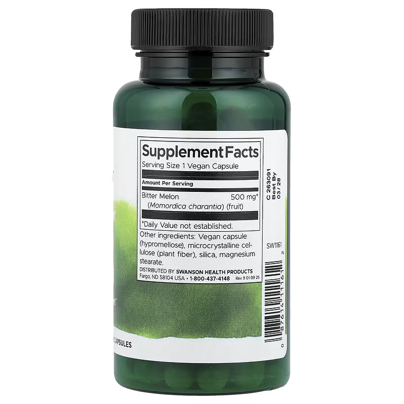 Swanson Full Spectrum® Bitter Melon – 500 mg (60 Vegan Capsules)